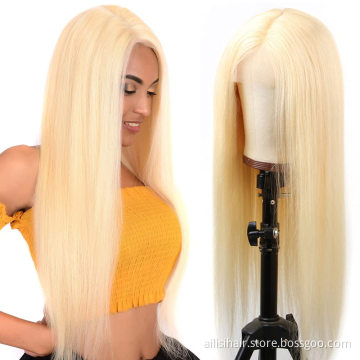 150% 180%  Blonde 613 Lace Frontal Human Hair Wigs For Black Wome Transparent Swiss HD Lace Frontal Human Hair Wigs Blonde 613